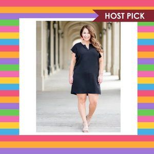 Gibsonlook Ryanne Ruffle Sleeve Shift Dress (S)